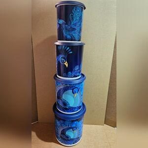 Tupperware Peacock Canister Set